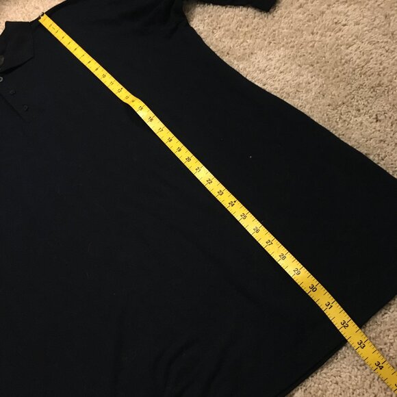 Vintage Western Concepts Dark Navy Blue Rayon Blend Relaxed Fit Polo Shirt - Picture 13 of 14